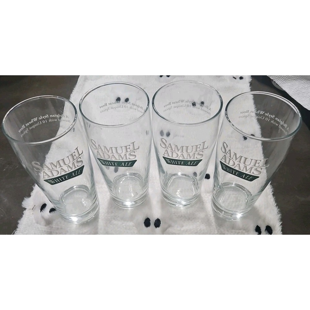 Samuel Adams White Ale 14 oz Beer Glass Set Of 4 Sam Adams